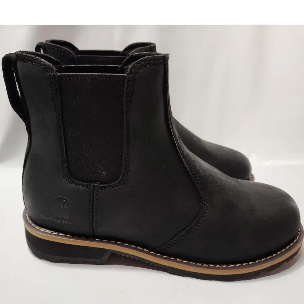 Carhartt Women’s Frontier Water Resistant Chelsea Boots Slip Resistant 9 Black